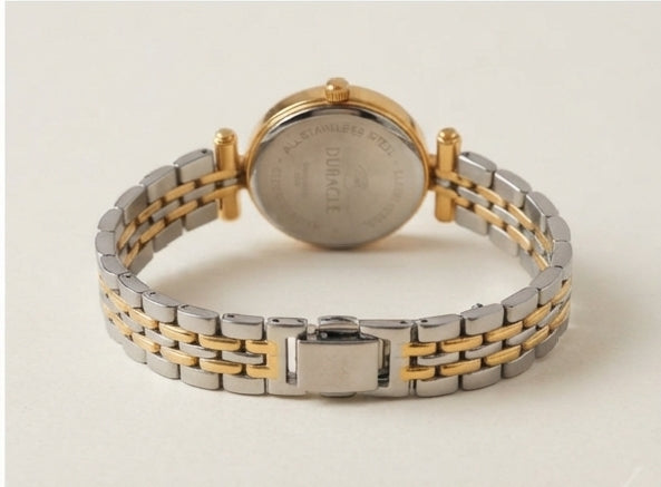 Two-Tone Bracelet Watch – White Dial & Gold-Tone Case