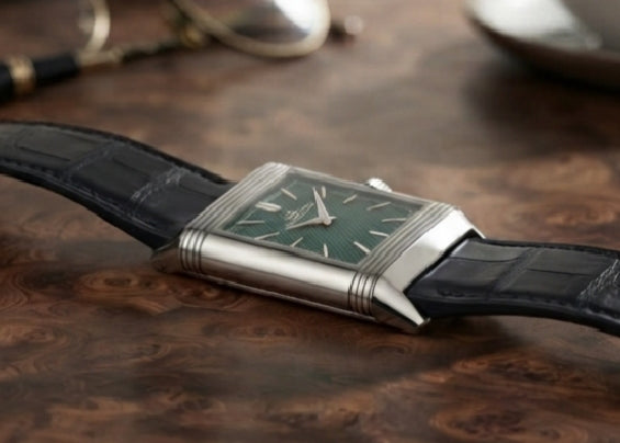 Emerald Green Rectangular Watch – Black Strap