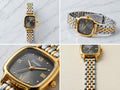 Two-Tone Bracelet Watch – Charcoal Roman Numeral Dial