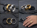 Minimalist Band Ring – Gold-Tone, Silver-Tone & Black