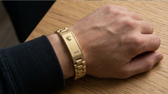 Crown Detail Link Bracelet