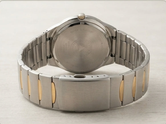 Two-Tone Bracelet Watch – Brown Day-Date Dial