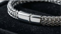 Silver-Tone Braided Chain Bracelet