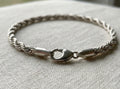 Silver-Tone Twisted Rope Chain Bracelet