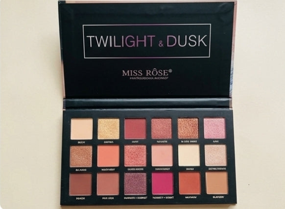 MISS ROSE Twilight & Dusk 18-Shade Eyeshadow Palette
