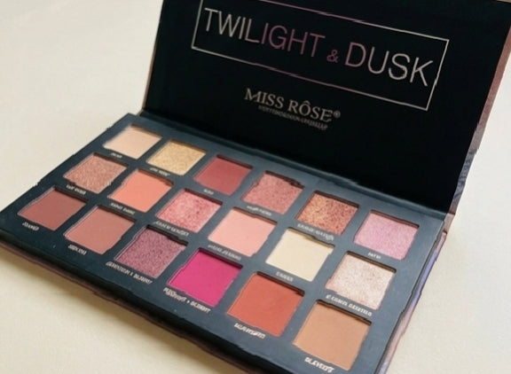 MISS ROSE Twilight & Dusk 18-Shade Eyeshadow Palette