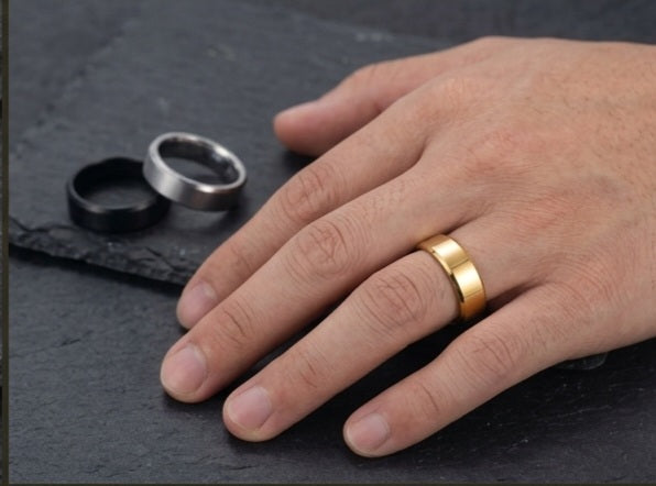 Minimalist Band Ring – Gold-Tone, Silver-Tone & Black